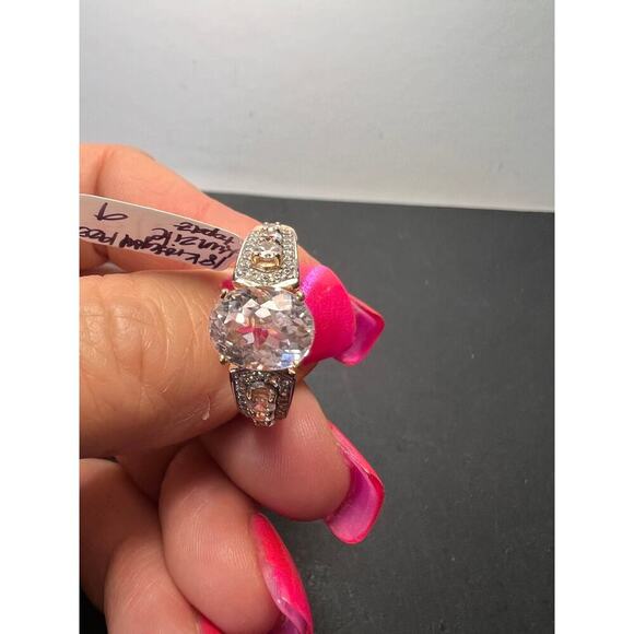 Pink Kunzite Rose Gold Over Sterling Silver Ring size 9 - Picture 3 of 10